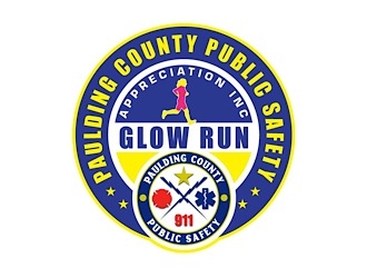 Paulding County Public Safety Appreciation INC Glow Run  logo design by gogo
