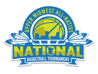 Upper Midwest All-Native National Basketball Tournament logo design by DreamLogoDesign