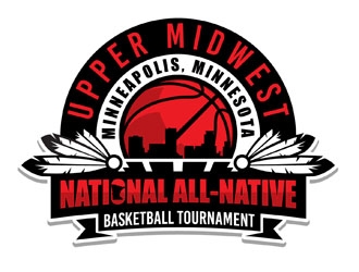 Upper Midwest All-Native National Basketball Tournament logo design by DreamLogoDesign