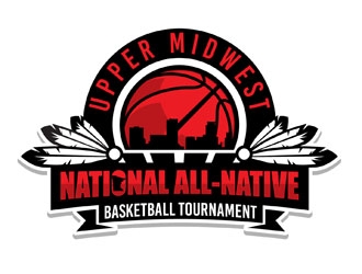 Upper Midwest All-Native National Basketball Tournament logo design by DreamLogoDesign