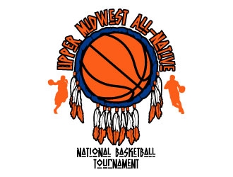 Upper Midwest All-Native National Basketball Tournament logo design by daywalker