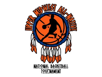 Upper Midwest All-Native National Basketball Tournament logo design by daywalker