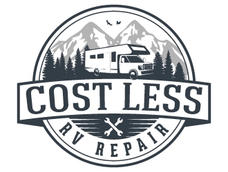 Cost Less RV Repair logo design by akilis13