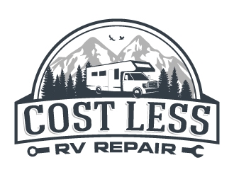 Cost Less RV Repair logo design by akilis13