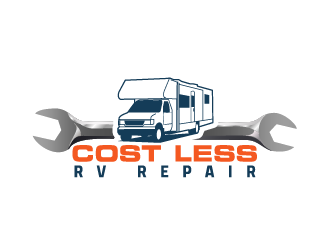 Cost Less RV Repair logo design by IanGAB