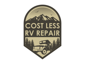 Cost Less RV Repair logo design by Kruger