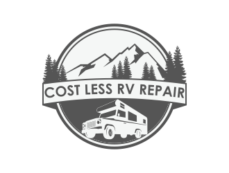 Cost Less RV Repair logo design by Kruger