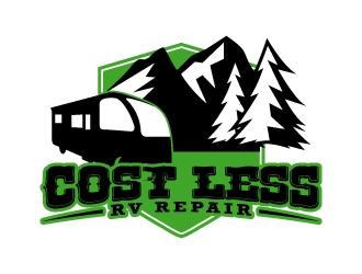 Cost Less RV Repair logo design by KDesigns