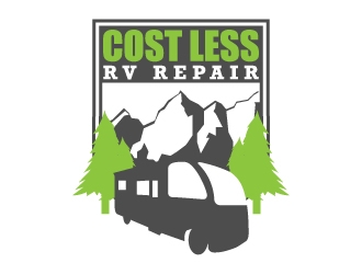 Cost Less RV Repair logo design by karjen