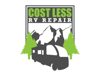 Cost Less RV Repair logo design by KDesigns