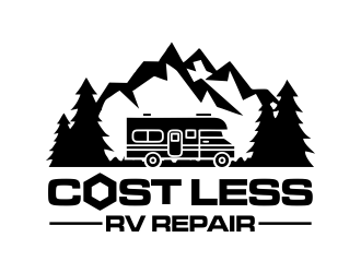 Cost Less RV Repair logo design by ROSHTEIN