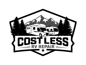 Cost Less RV Repair logo design by jaize