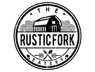 The rustic fork eatery  logo design by MAXR