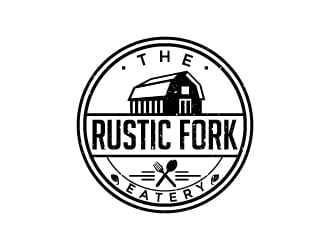 The rustic fork eatery  logo design by Anizonestudio