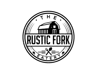 The rustic fork eatery  logo design by Anizonestudio
