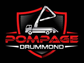 Pompage Drummond logo design by MAXR