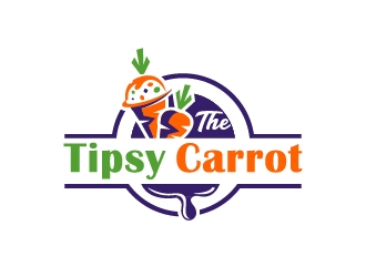 The Tipsy Carrot  logo design by Anizonestudio