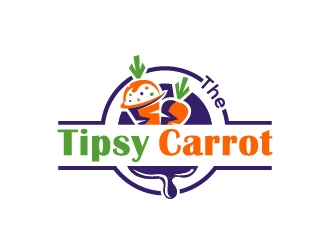 The Tipsy Carrot  logo design by Anizonestudio