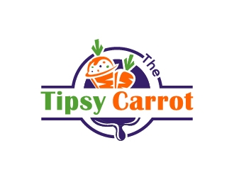 The Tipsy Carrot  logo design by Anizonestudio