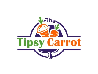 The Tipsy Carrot  logo design by Anizonestudio