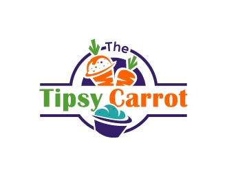 The Tipsy Carrot  logo design by Anizonestudio