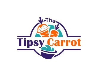 The Tipsy Carrot  logo design by Anizonestudio