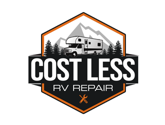 Cost Less RV Repair logo design by kunejo