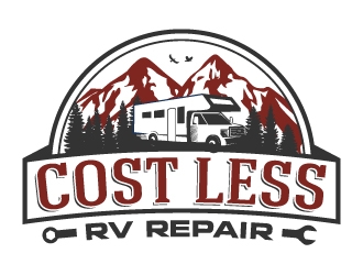 Cost Less RV Repair logo design by akilis13