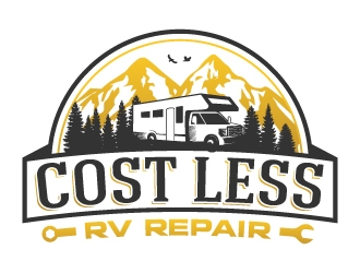 Cost Less RV Repair logo design by akilis13