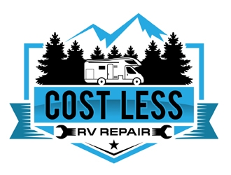 Cost Less RV Repair logo design by MAXR