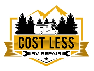 Cost Less RV Repair logo design by MAXR