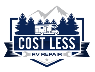 Cost Less RV Repair logo design by MAXR
