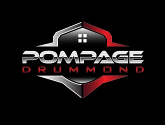 Pompage Drummond logo design by Marianne