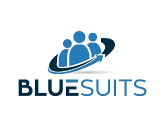 blue suits logo design by akilis13