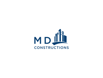 MD Constructions logo design by kaylee