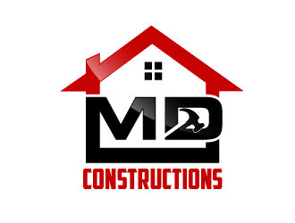 MD Constructions logo design by THOR_