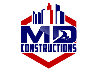 MD Constructions logo design by THOR_