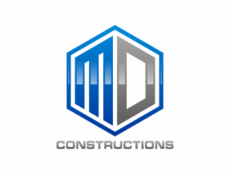 MD Constructions logo design by hidro