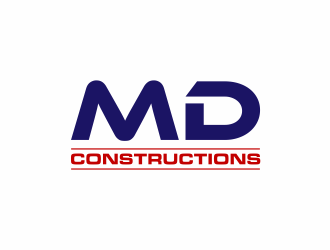 MD Constructions logo design by santrie