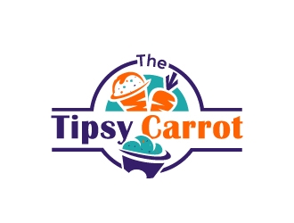 The Tipsy Carrot  logo design by Anizonestudio