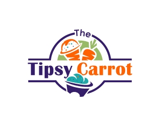 The Tipsy Carrot  logo design by Anizonestudio