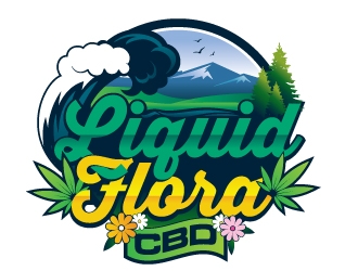 Liquid Flora CBD logo design by SDLOGO