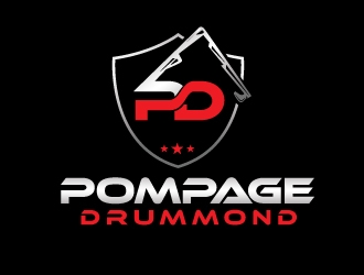 Pompage Drummond logo design by REDCROW