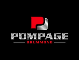 Pompage Drummond logo design by DesignPal