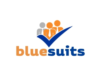 blue suits logo design by ElonStark