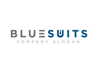 blue suits logo design by fillintheblack
