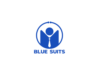 blue suits logo design by ekitessar