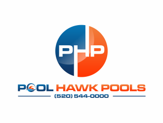 Pool Hawk Pools logo design by santrie