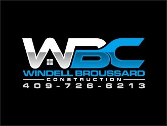Windell Broussard Construction logo design by agil