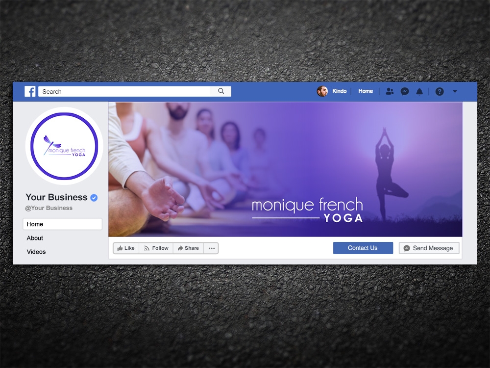 Monique French Yoga logo design by Kindo